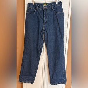 Womens Size 16 Regular Cabelas flannel lined blue jeans cozy warm for winter
